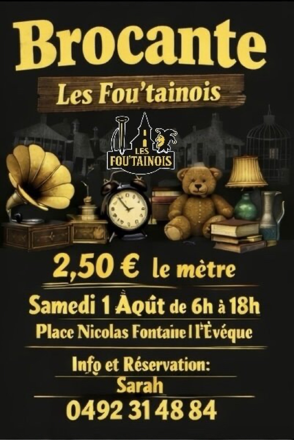 Affiche — Brocante Les Fou'tainois
