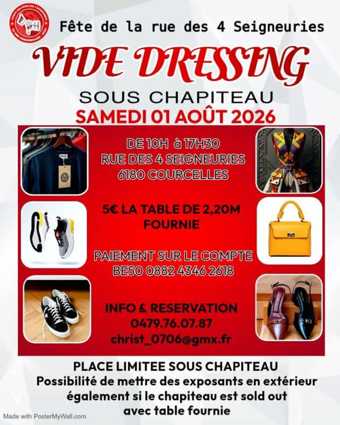 Affiche — Vide dressing — Fête de la rue des 4 Seigneuries